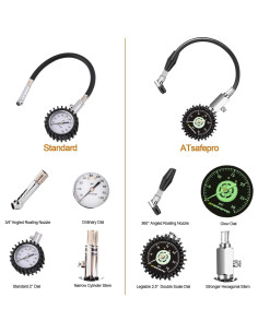 Manómetro Mecánico ATsafepro 30 PSI con Manguera Flexible 2