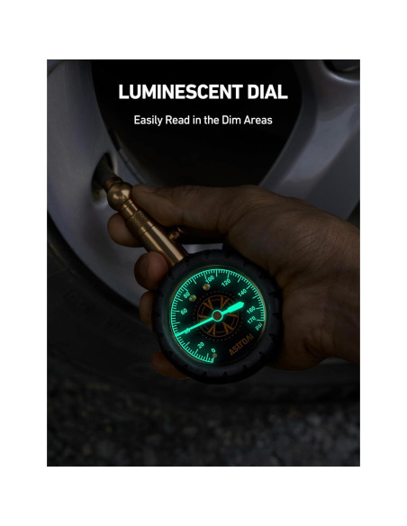 Medidor de Presión de Neumáticos AstroAI 6-1170 kPa, Dial 2"