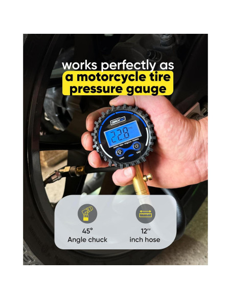 Medidor Digital de Presión de Neumáticos Gerchway 200 PSI