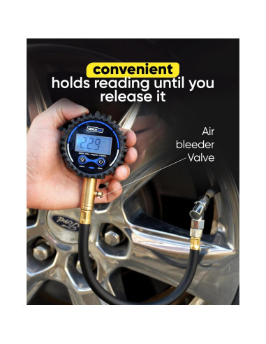 Medidor Digital de Presión de Neumáticos Gerchway 200 PSI