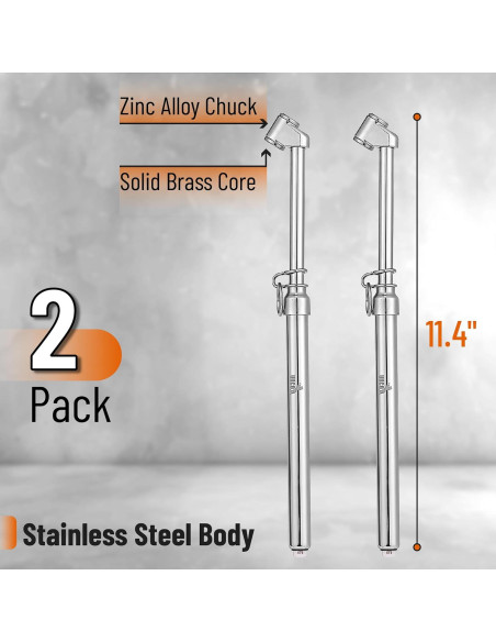 Medidor de Presión de Neumáticos Doble Cabeza UNCO - 2 Piezas, 0.69-10.34 bar