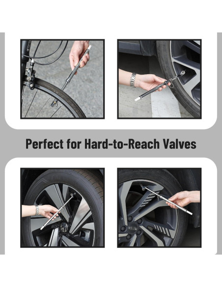 Medidor de Presión de Neumáticos Doble Cabeza UNCO - 2 Piezas, 0.69-10.34 bar