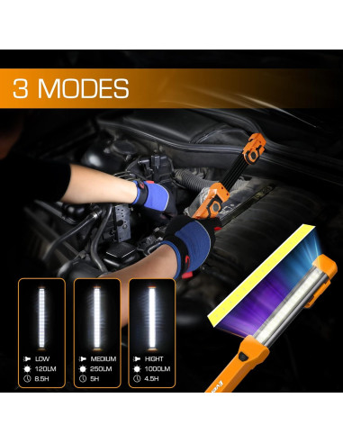 Luz de Trabajo LED EverBrite 1000LM Recargable 2 Pzas