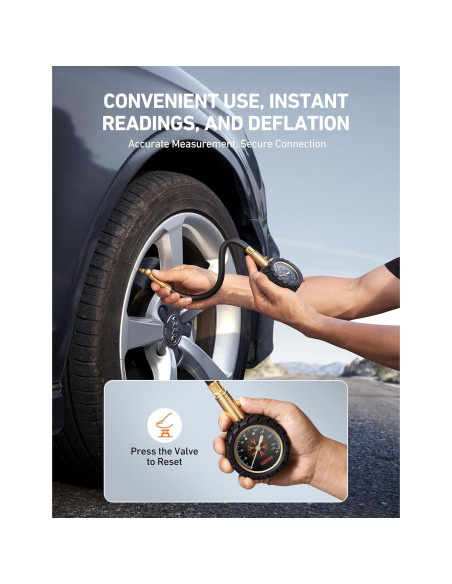 Medidor de Presión de Neumáticos AstroAI 6-170 PSI 0.41-11.72 bar