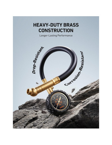 Medidor de Presión de Neumáticos AstroAI 6-170 PSI 0.41-11.72 bar