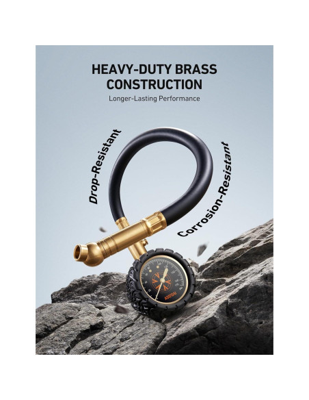 Medidor de Presión de Neumáticos AstroAI 6-170 PSI 0.41-11.72 bar