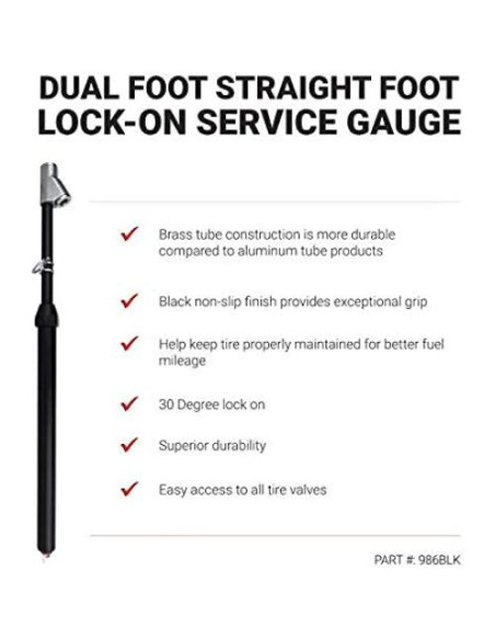 Medidor de Neumáticos Milton 986BLK Doble Pie 10-160 PSI