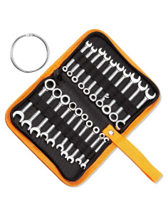 Juego de Llaves Mini LEONTOOL 20 Pcs Métrico y SAE 4-11mm