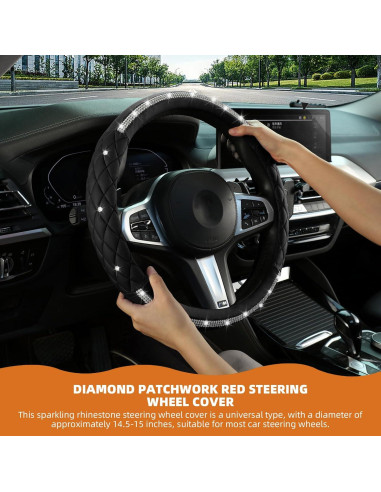 Cubierta de Volante Antideslizante LANPU SURE LPFS1 37-38 cm Negro