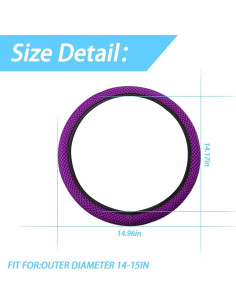 Cubierta de Volante Elástico Moly Magnolia 15 Pulgadas Microfibra 2