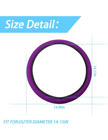 Cubierta de Volante Elástico Moly Magnolia 15 Pulgadas Microfibra