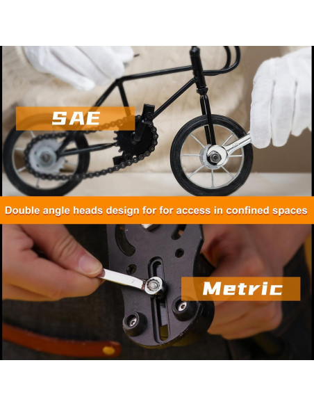 Juego de Llaves Mini LEONTOOL 20 Pcs Métrico y SAE 4-11mm