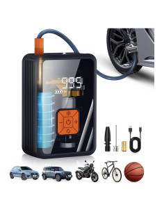 Bomba de Aire Portátil Lazyshine 150 PSI Recargable con Luz LED