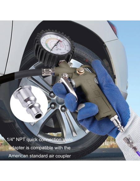 Inflador de Neumáticos con Manómetro LadFath 0-220 PSI