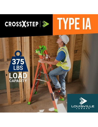 Escalera de paso Louisville FXS1508 2 en 1 243,84 cm 300 kg