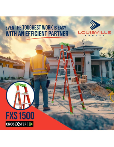 Escalera de paso Louisville FXS1508 2 en 1 243,84 cm 300 kg