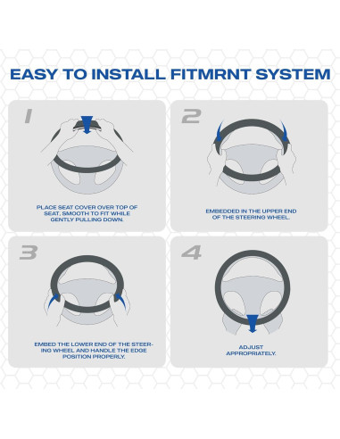 Cubierta de Volante Skechers de Cuero Microfibra 37-38 cm Negra