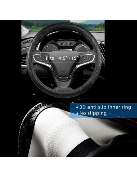 Funda de Volante CACAWIZ para Chevy Silverado Tahoe Negro