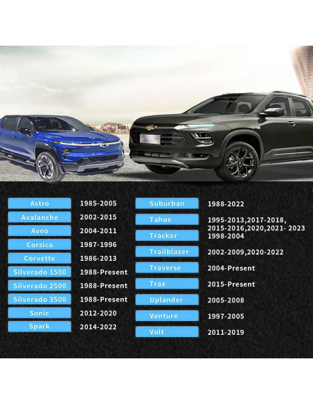 Funda de Volante CACAWIZ para Chevy Silverado Tahoe Negro