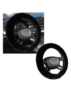 Cubierta de Volante de Felpa Ziciner 38 cm Antideslizante Negro