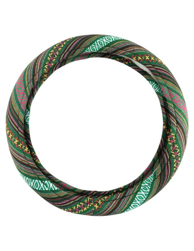 Cubierta de Volante LS AUTO Boho Verde 38 cm Antideslizante