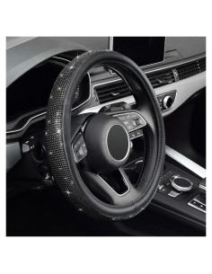 Cubierta de Volante KAFEEK de Cuero con Cristales 38 cm