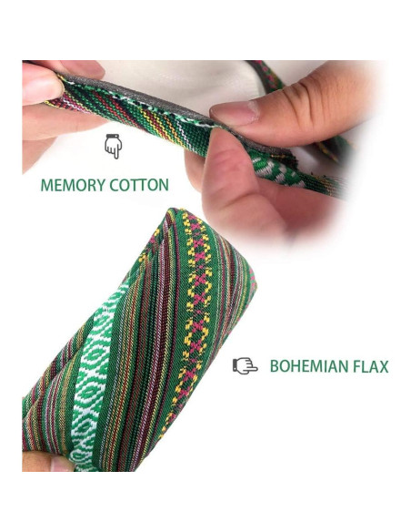 Cubierta de Volante LS AUTO Boho Verde 38 cm Antideslizante