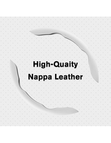 Cubierta de Volante de Cuero Nappa Amiss Universal Blanca