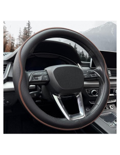 Cubierta de Volante de Cuero HAOTULE K55 Antideslizante 14.5-15"