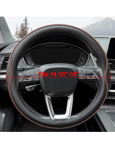 Cubierta de Volante de Cuero HAOTULE K55 Antideslizante 14.5-15" 2