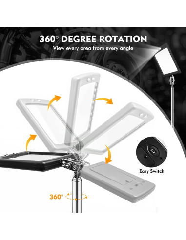 Espejo de Inspección Telescópico CdbC 30-89 cm LED 360
