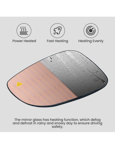 Cristal Espejo Lateral Izquierdo Chrysler Pacifica 2017-2023