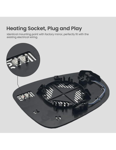 Cristal Espejo Lateral Izquierdo Chrysler Pacifica 2017-2023