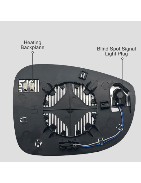 Cristal Espejo Lateral Izquierdo Chrysler Pacifica 2017-2023