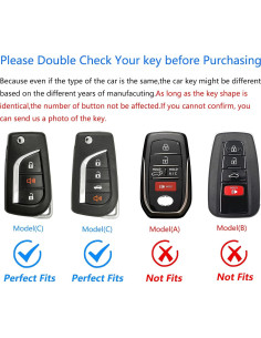 Cubierta de Llave Ocezbiis para Toyota Estilo C Gris 2