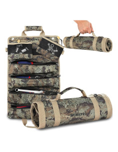 Bolsa de Herramientas WORKPRO Camuflaje 6 Bolsillos 55,88 cm