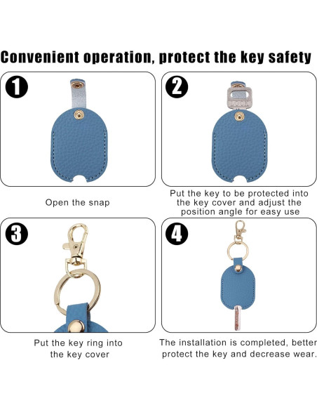 Funda de Llave de Coche de Cuero PU Gosknor - Negro