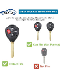 Funda de Llave EKALA para Toyota 4 Botones - TPU y Zinc 2