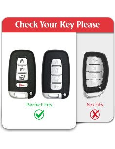 Funda Protectora de Llave Inteligente WORCAS Rojo-Dorado 4 Botones 2