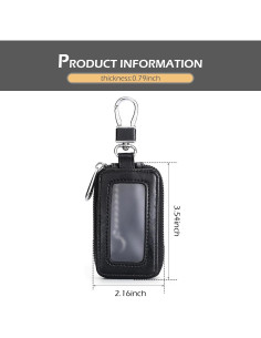 Cubierta de Llave de Coche MLY de Cuero PU con Ventana 2