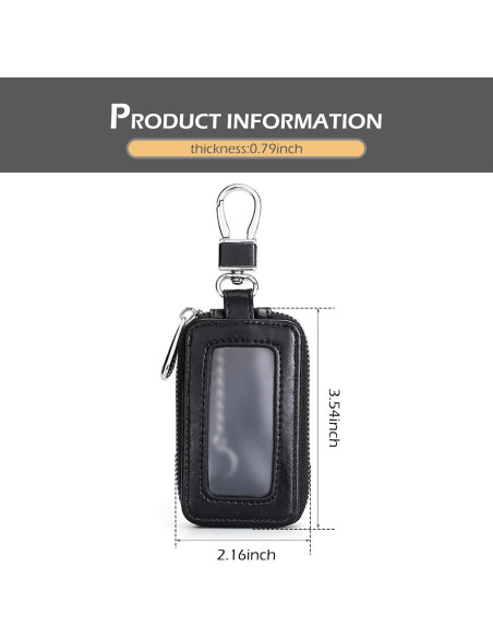 Cubierta de Llave de Coche MLY de Cuero PU con Ventana