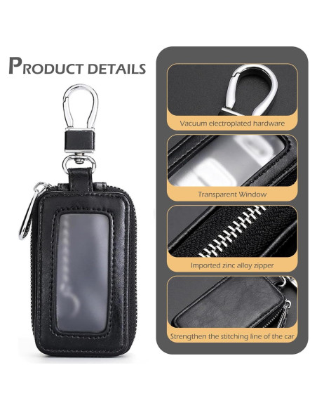 Cubierta de Llave de Coche MLY de Cuero PU con Ventana
