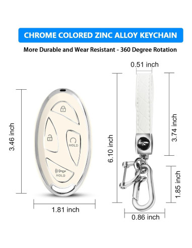 Cubierta de Llave QBUC para Hyundai Ioniq 6 2023-2024 7 Botones