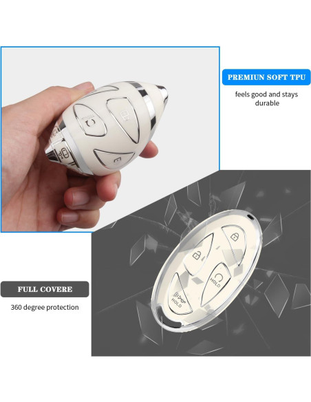 Cubierta de Llave QBUC para Hyundai Ioniq 6 2023-2024 7 Botones