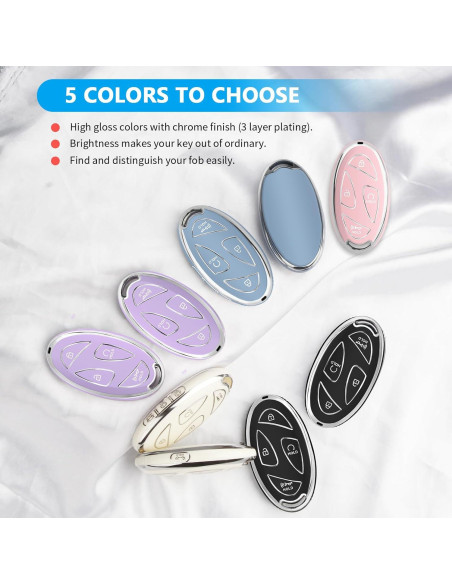 Cubierta de Llave QBUC para Hyundai Ioniq 6 2023-2024 7 Botones