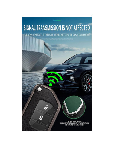 Funda de Llave HIBEYO para Jeep Wrangler JL 2018-2021 - Negro