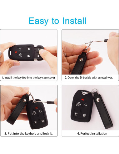 Cubierta de Llave de Silicona Koaudb para Chevy GMC 5 Botones