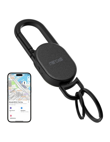 Llave con rastreador Miroddi, Bluetooth, recargable, negro