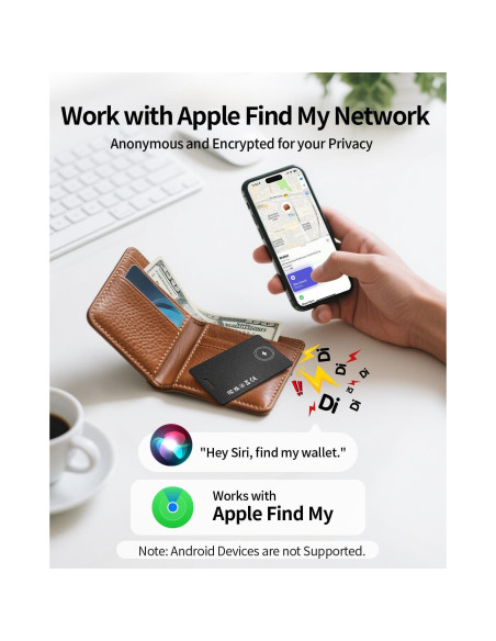 Rastreador Bluetooth FVJ Air-Tag Recargable para iPhone