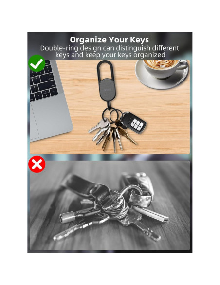 Llave con rastreador Miroddi, Bluetooth, recargable, negro